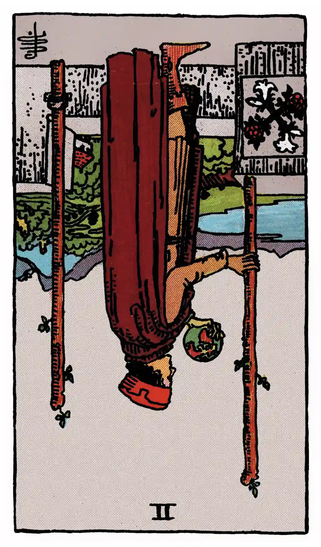 23 Two of Wands (Reversed)