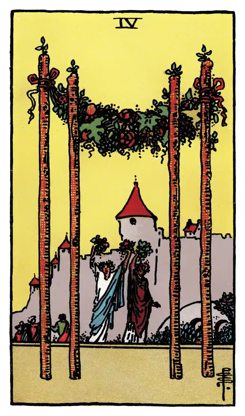 25 Four of Wands (Upright)