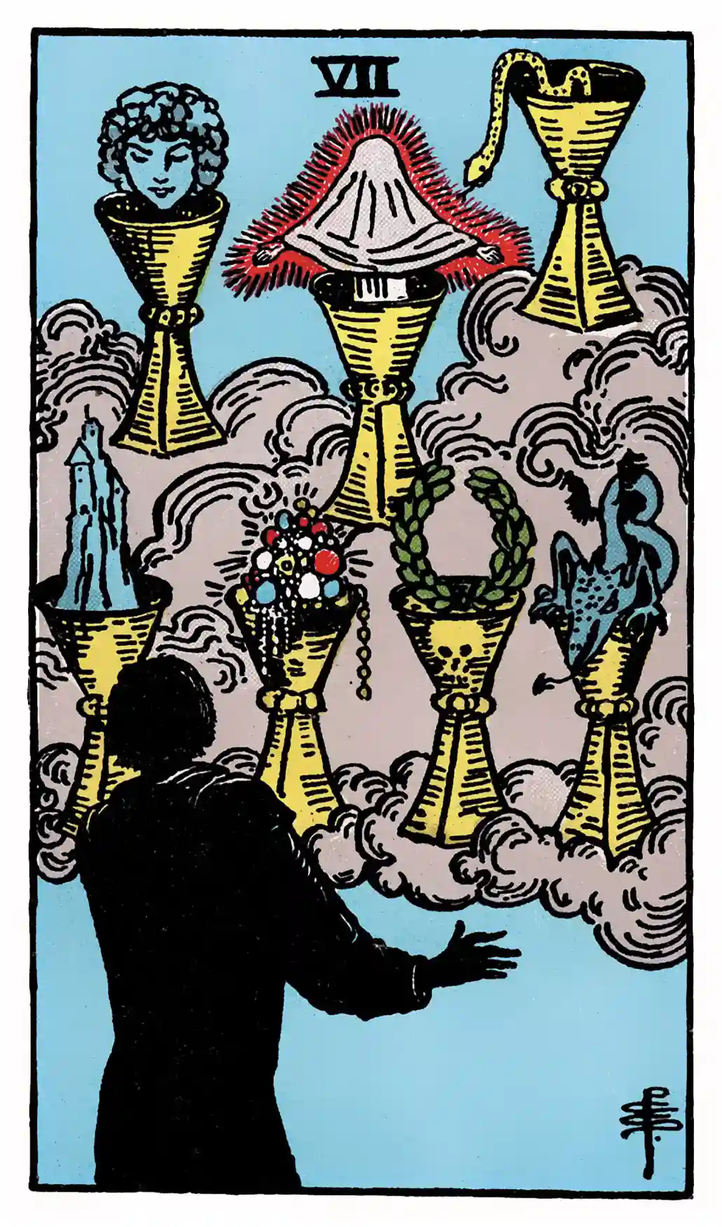 42 Seven of Cups (Upright)