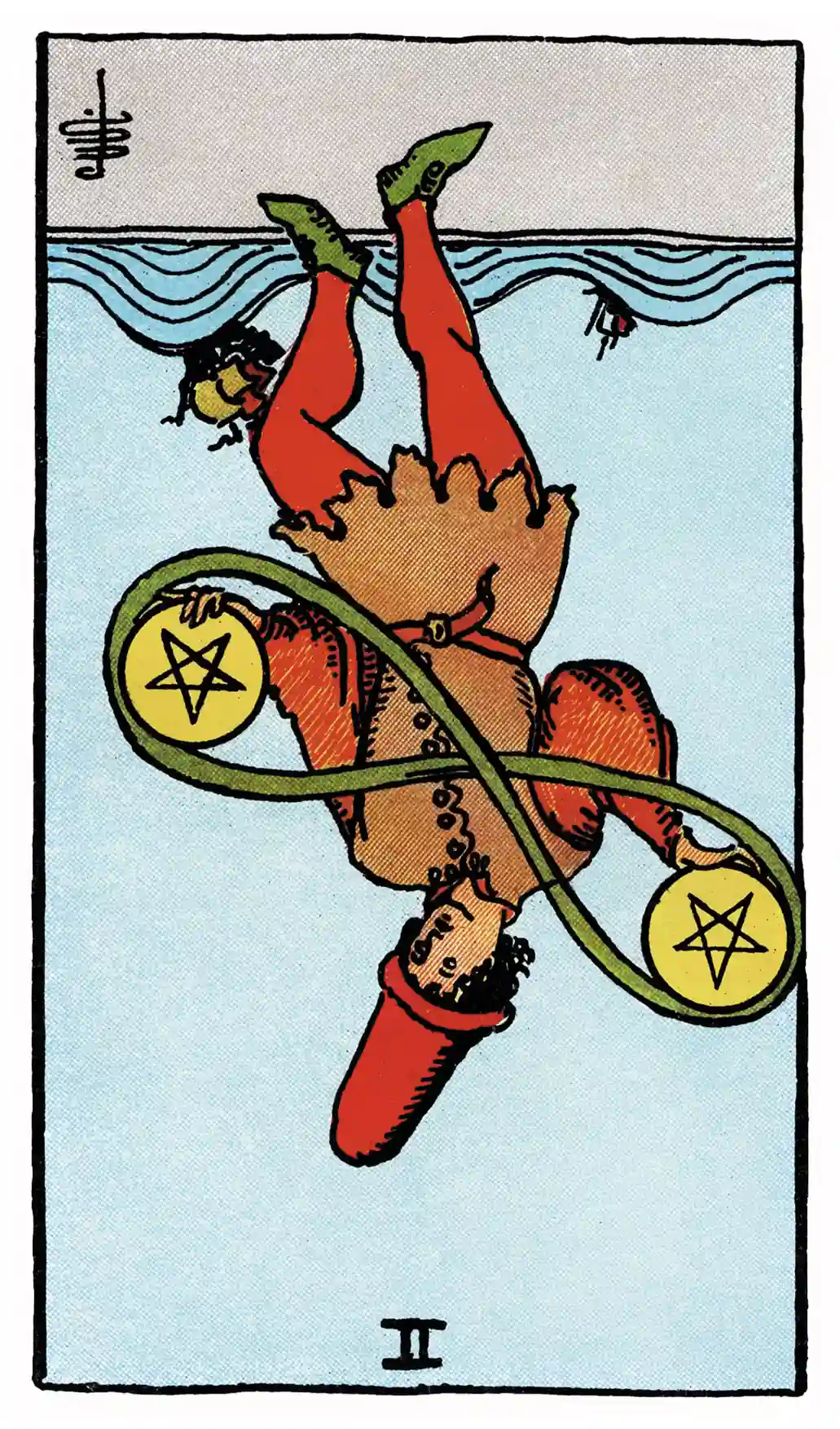65 Two of Pentacles (Reversed)