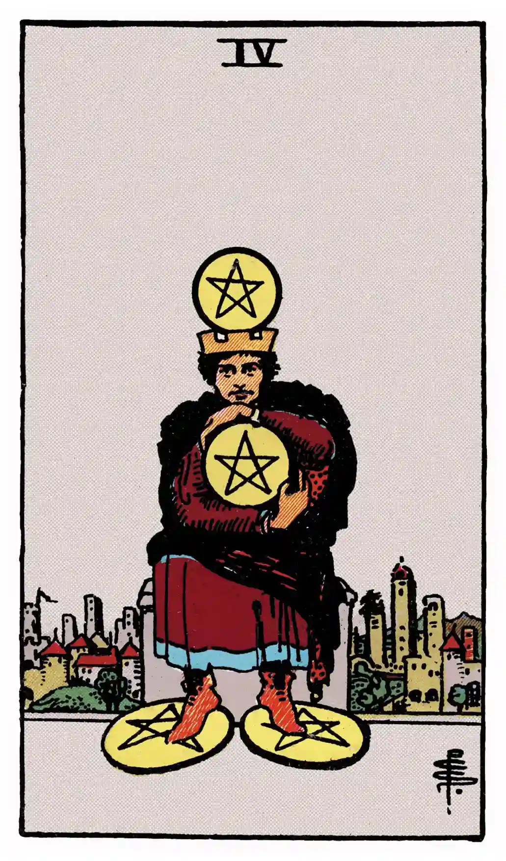 67 Four of Pentacles (Upright)