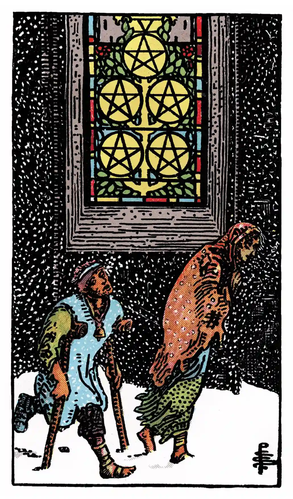 68 Five of Pentacles (Upright)